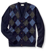 LLBean cardigan argyle